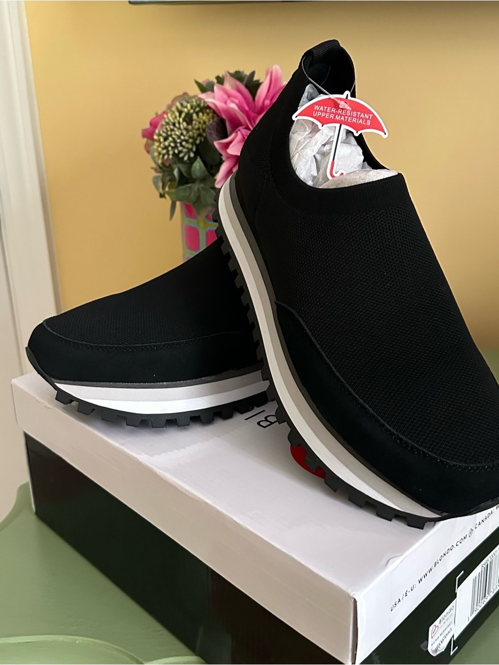 Blondo Lakelyn Black Knit Slip-On Athletic Sneakers Shoes Size 10 NEW - Picture 9 of 11